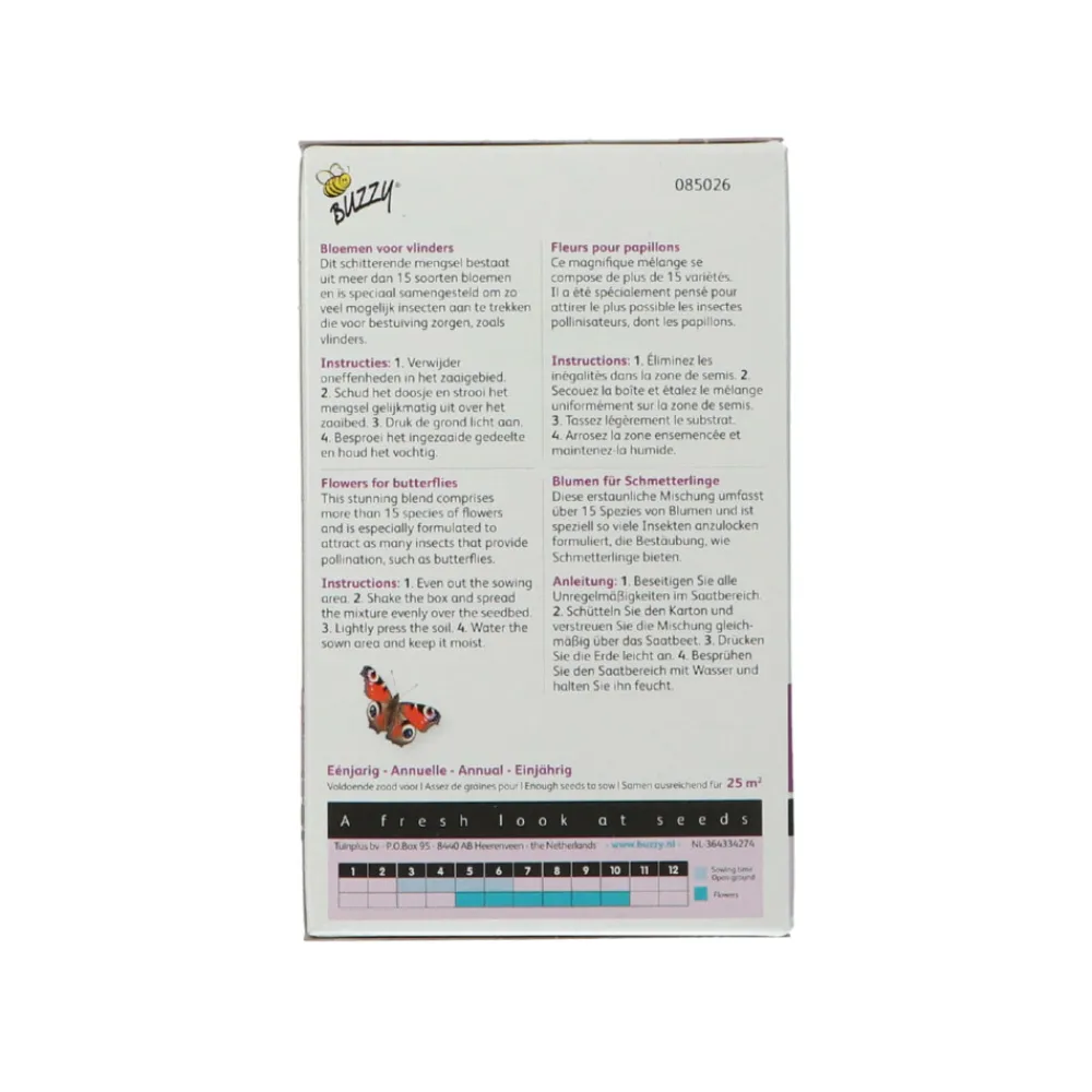 Strooidoosje Friendly Flowers Vlinders Laag 25 m²^Buzzy Outlet