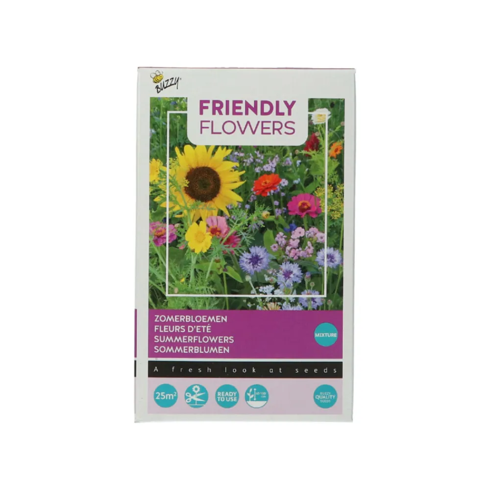 Strooidoosje Friendly Flowers Zomerbloemen 25 m²^Buzzy Discount