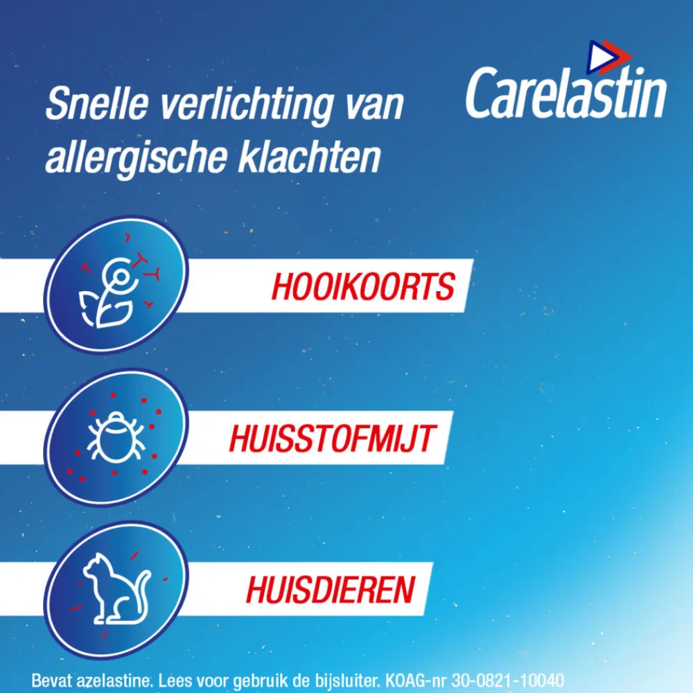 Allergie<Carelastin Extra Sterk Azelastine Neusspray bij Hooikoorts 10 ml