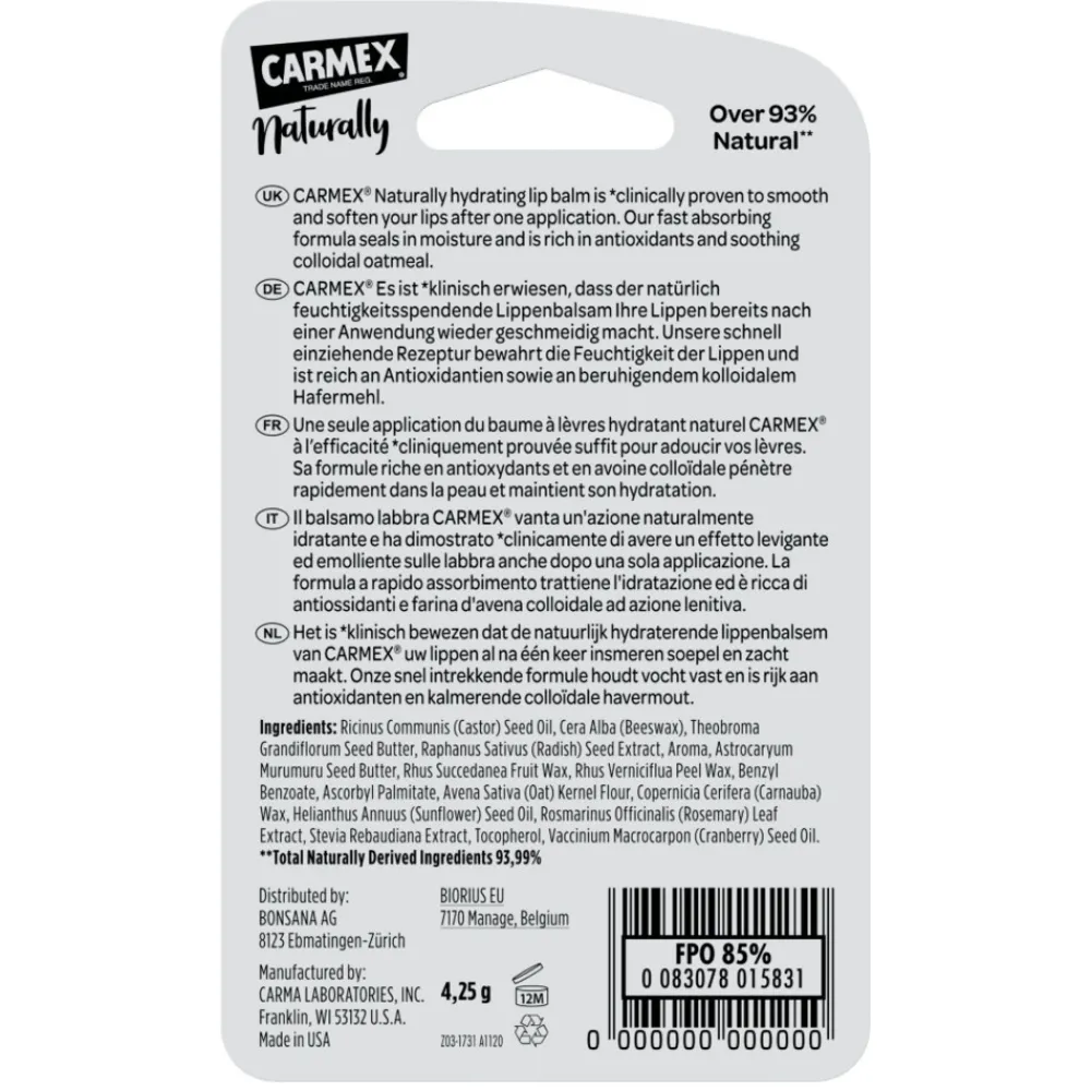 Lipverzorging<Carmex Lippenbalsem Naturally Watermelon 4,25 gr