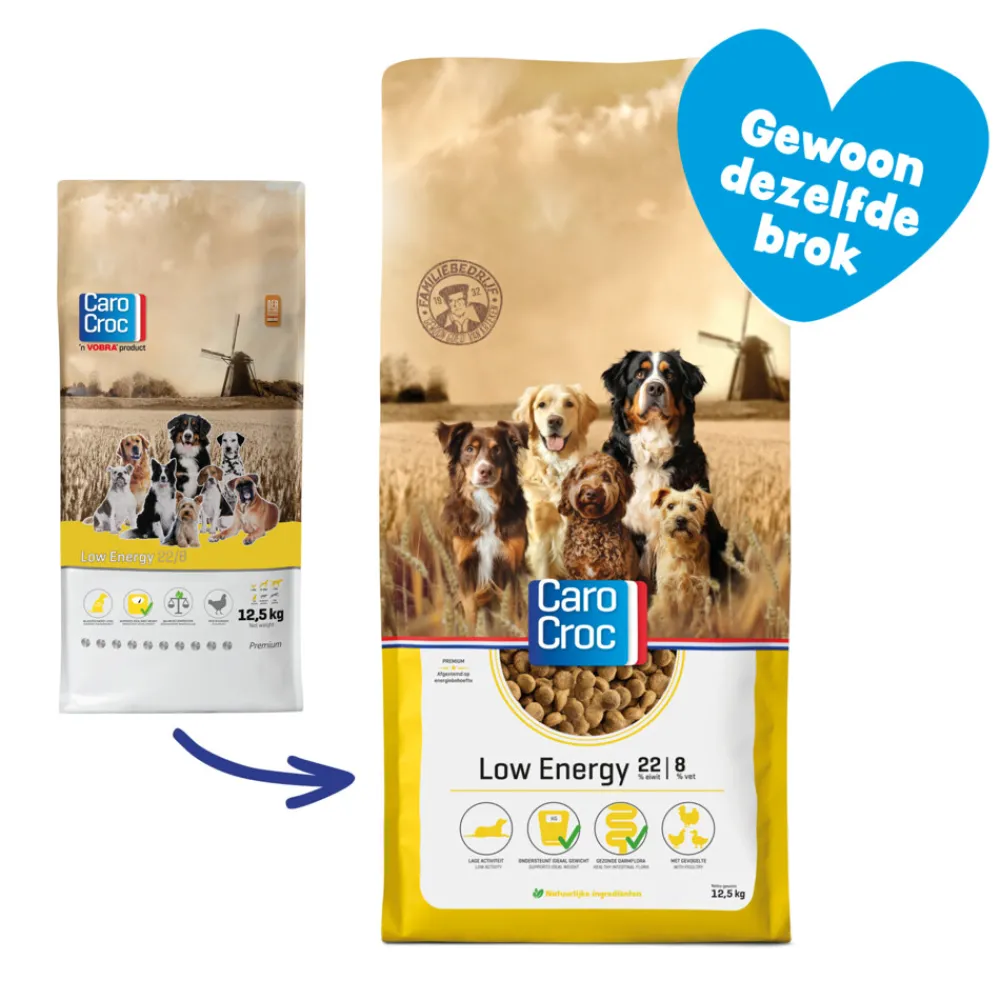 Hondenvoer<CaroCroc Hondenvoer Low Energy 12,5 kg