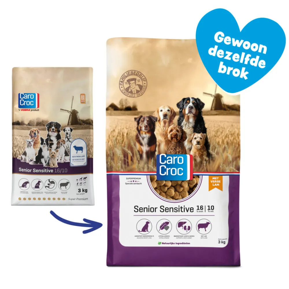 Hondenvoer Senior Sensitive 16/10 3 kg Hondenvoer