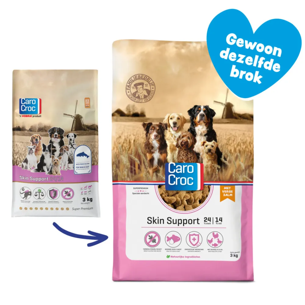 Hondenvoer Skin Support 24/14 3 kg^CaroCroc Clearance