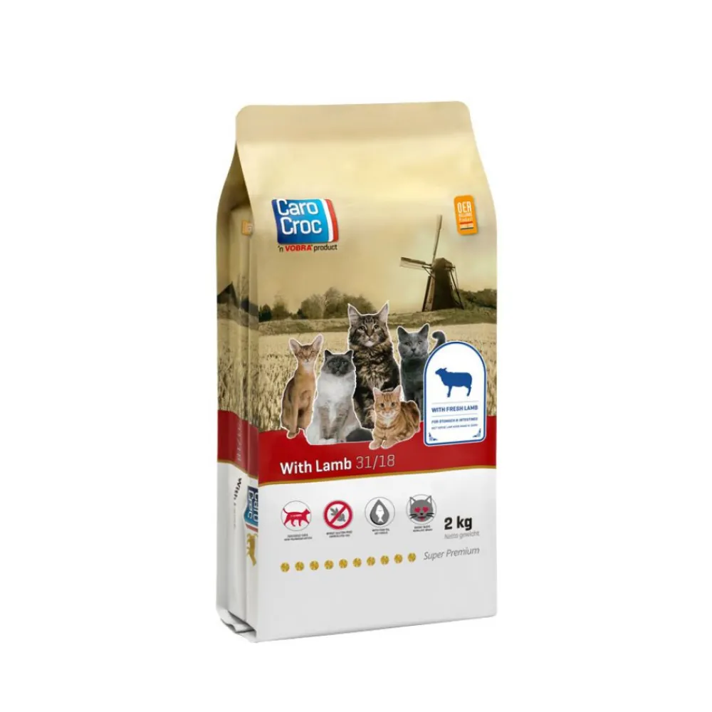 Kattenvoer<CaroCroc Kattenvoer 31/18 Lam 2 kg
