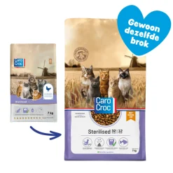 Kattenvoer Sterilised Verse Kip 7 kg^CaroCroc New