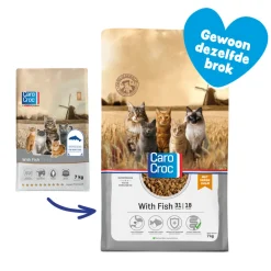 Kattenvoer<CaroCroc Kattenvoer Vis 31/18 7 kg