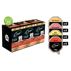 Hondenvoer<Cesar Alu Hondenvoer Multi-pack Kuipje Classic in Pate 24 x 150 gr