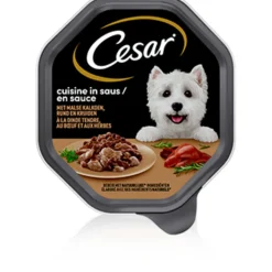 Hondenvoer<Cesar Cuisine in Saus Kuipje Kalkoen en Rund 150 gr