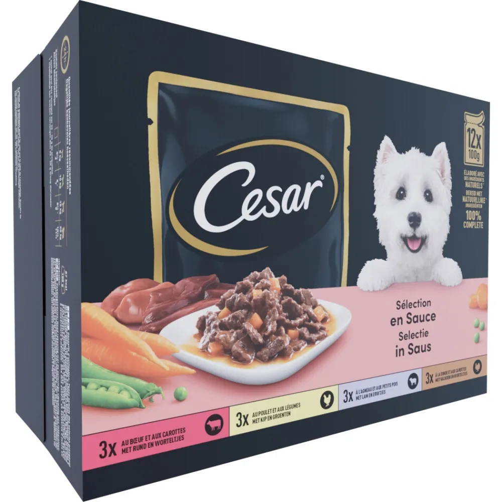 Maaltijdzakjes 12-pack in Saus 12 x 100 gr^Cesar Best