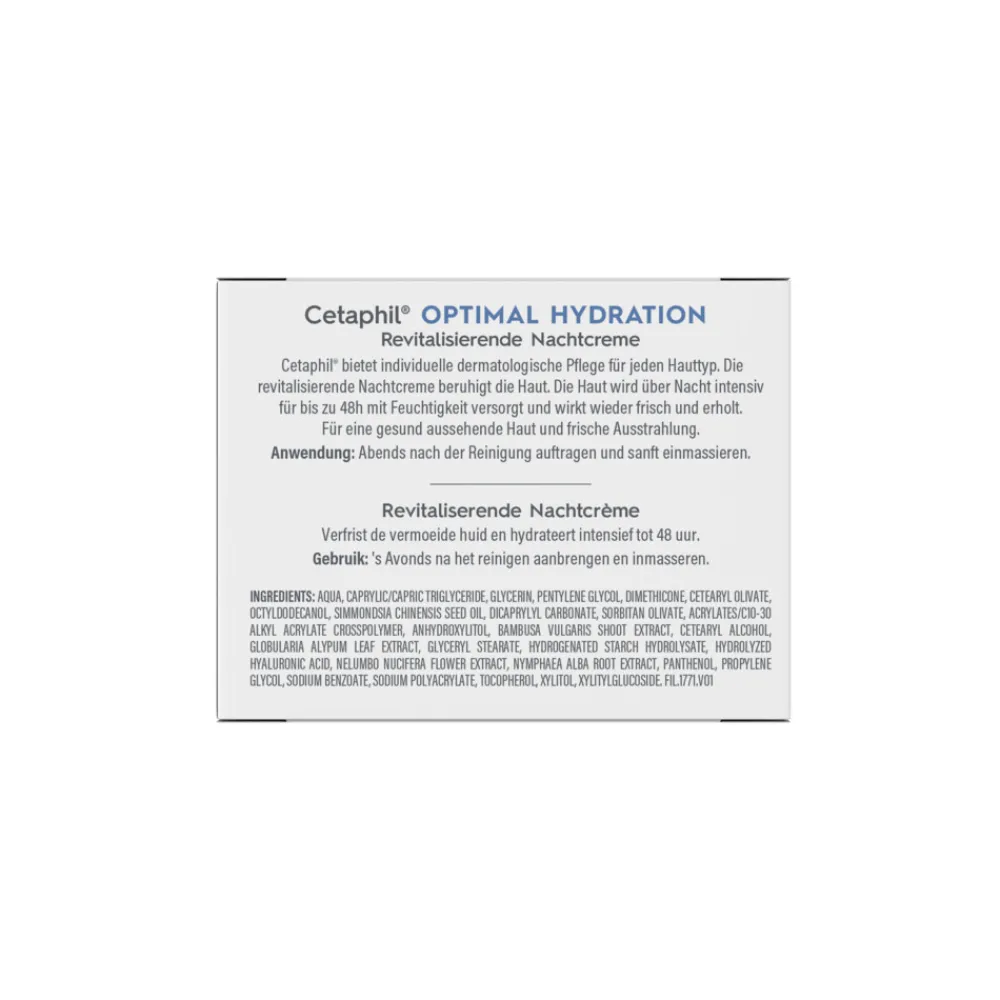 Gezicht<Cetaphil Optimal Hydration Herstellende Nachtcrème 48 gr