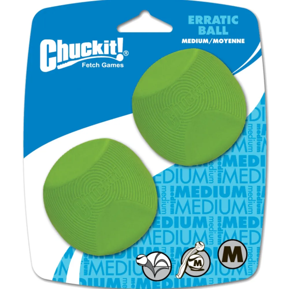 Erratic Ball Medium 2-pack^Chuckit Hot