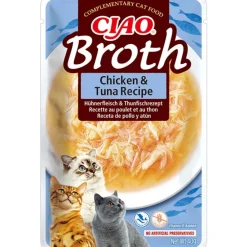 Kattenvoer<Ciao Broth Kattensnack Chicken & Tuna 40 gr