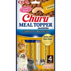 Kattenvoer<Ciao Churu Meal Topper Kattenvoer Chicken & Cheese 4 x 14 gr