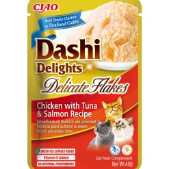 Dashi Delights Delicate Flakes Kattenvoer Nat Chicken & Tuna & Salmon 40 gr^Ciao Hot
