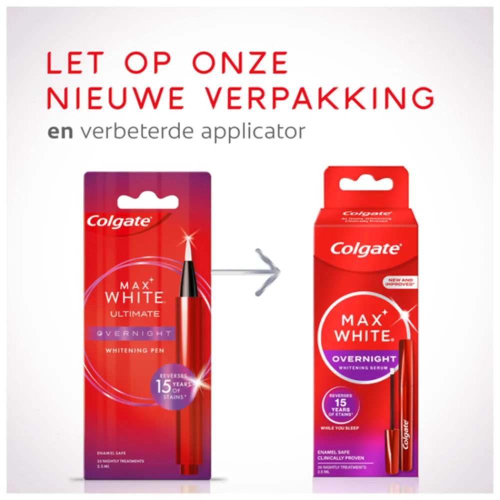 Specialistische Mondverzorging<Colgate Max White Overnight Tanden Whitening Serum 2,5 ml