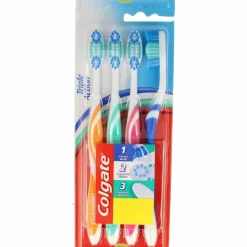 Tandenborstel Triple Action Medium 4 stuks^Colgate Hot