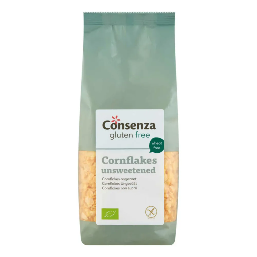 Ontbijtgranen|Glutenvrij<Consenza Cornflakes Ongezoet 200 gr