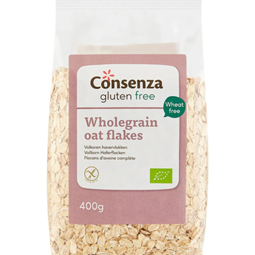 Ontbijtgranen|Glutenvrij<Consenza Volkoren Havervlokken 400 gr