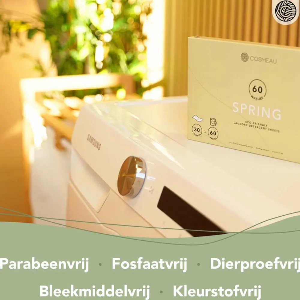 Wasmiddel<Cosmeau Proefpakket Wasstrips 60 Wasbeurten Lentefris, Zeebries en Lavendel 1 set