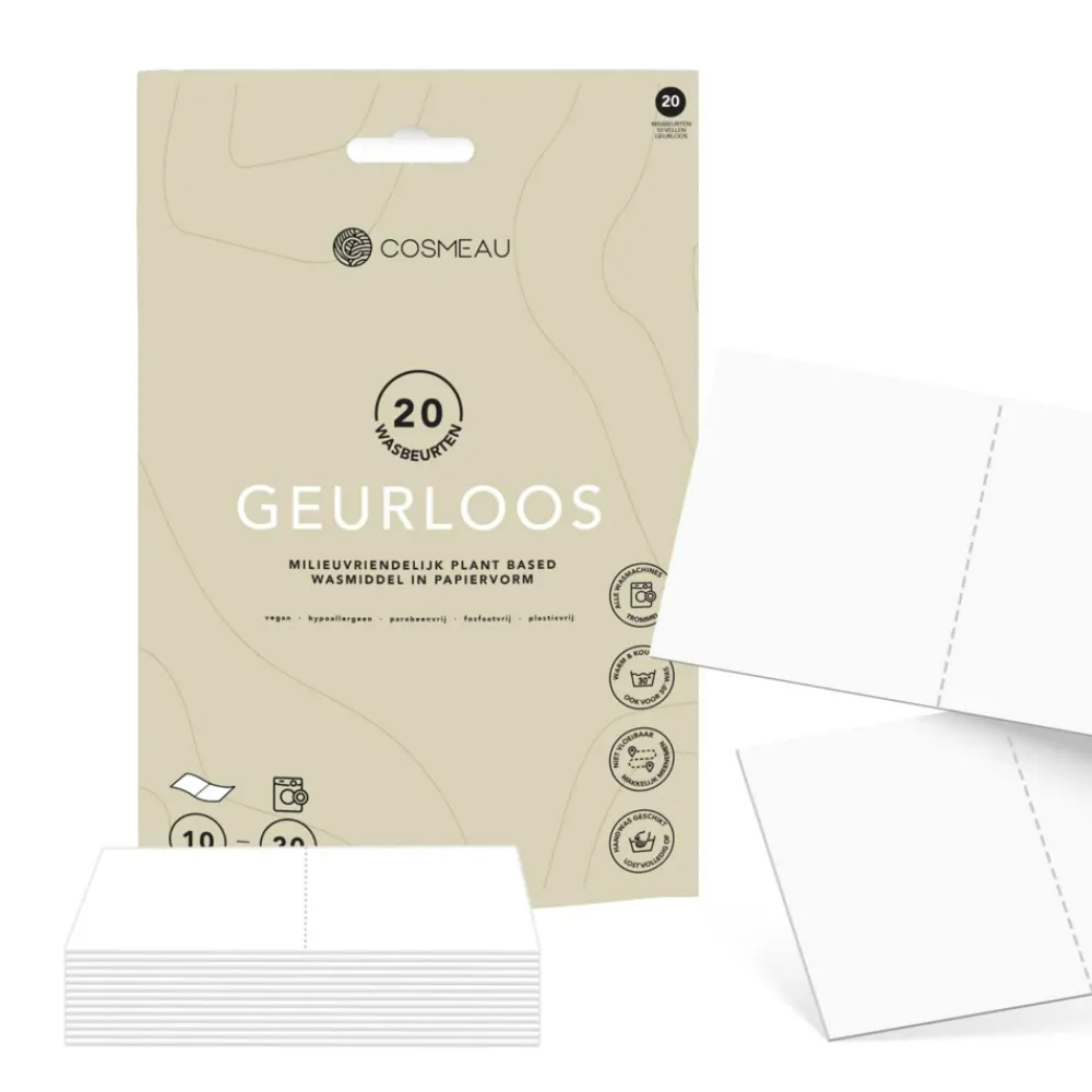Clearance Wasstrips Geurvrij 20 wasbeurten Wasmiddel