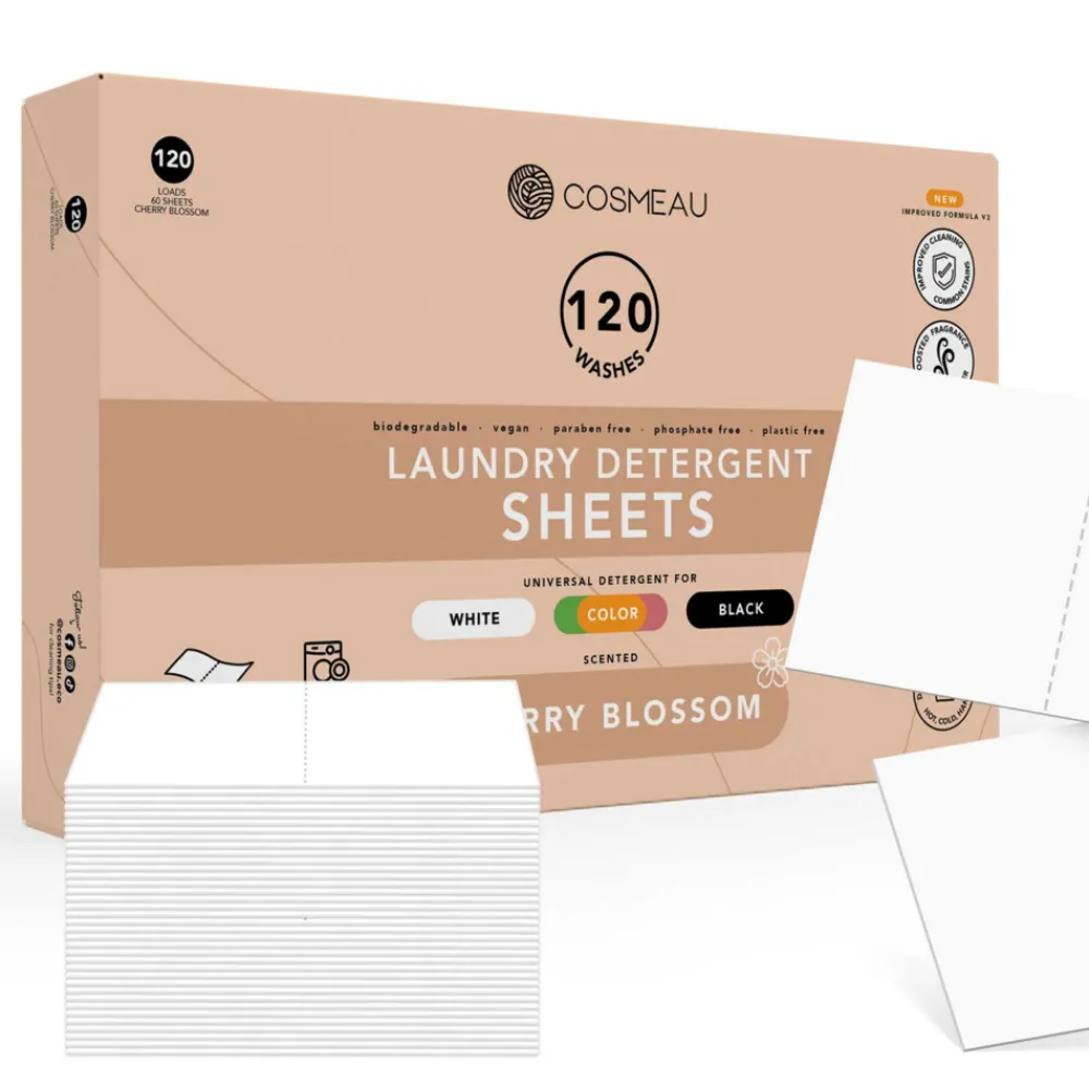 Wasmiddel<Cosmeau Wasstrips Kersenbloesem 120 wasbeurten