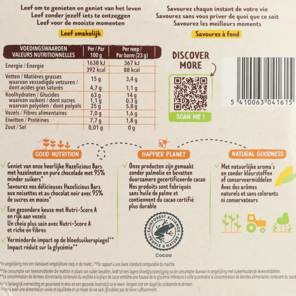 Hazelicious Bars 3 x 23 gr^Céréal Best