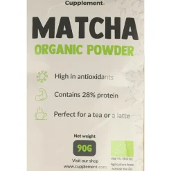 Thee<Cupplement Matcha Organic Powder 90 gr.