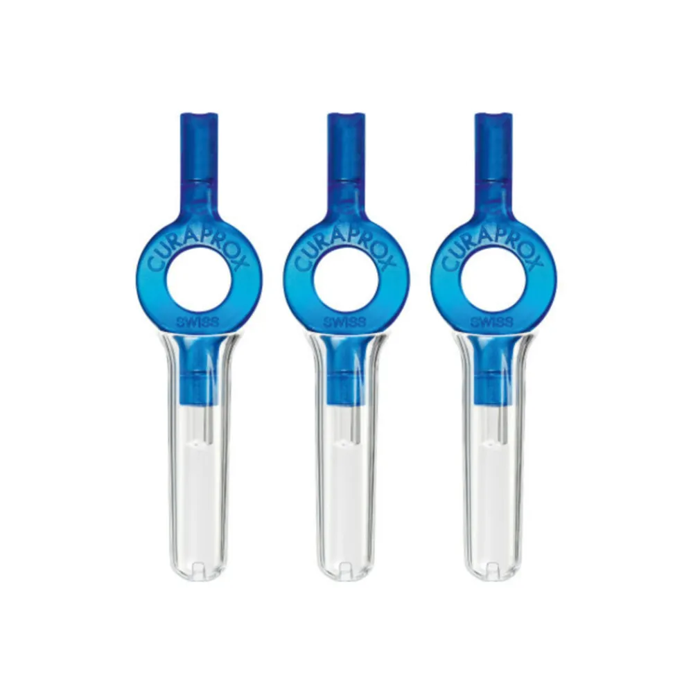 Flossen & Ragen<Curaprox Handige Houder Interdentale Rager UHS 409 Blauw 3 stuks