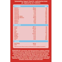 Vitaal 60+ Multivitaminen 60 tabletten^Dagravit Discount