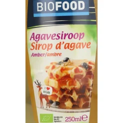 Online Biofood Agavesiroop Amber Biologisch 250 ml Siropen & Zoetstoffen