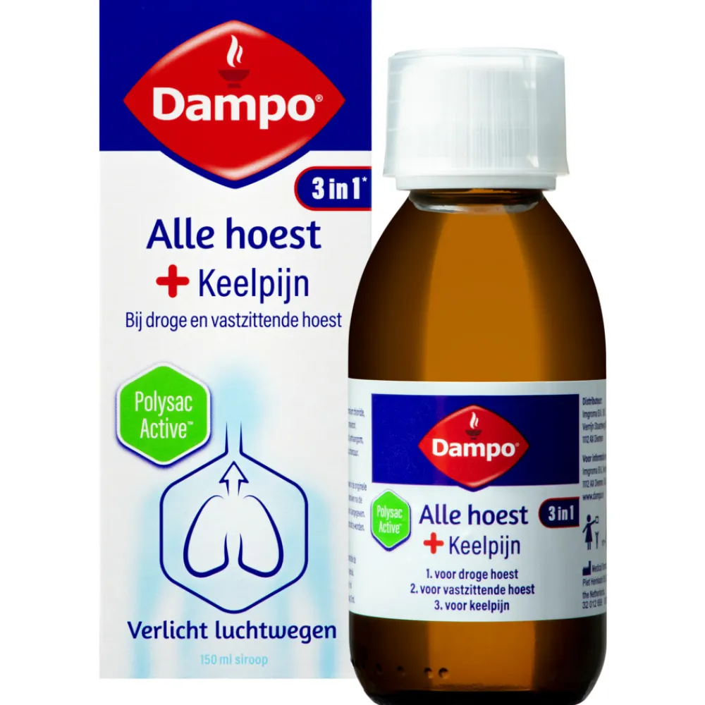 Alle Hoest +Keelpijn 150 ml^Dampo Sale