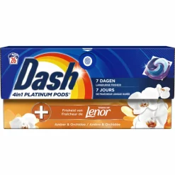 Wasmiddelcapsules 4in1 Pods Amber & Orchidee 26 stuks^Dash Hot