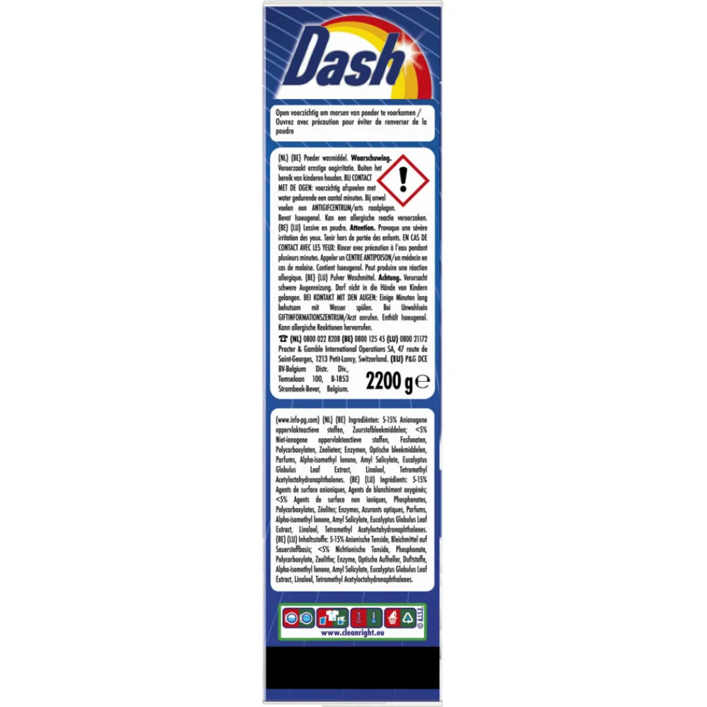 Waspoeder Witter Dan Wit 40 Wasbeurten 2,2 kg^Dash Outlet