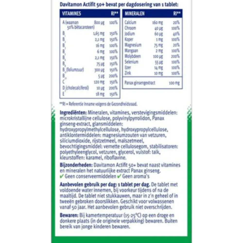 Best Actifit 50+ 90 tabletten Vitaminen 50+