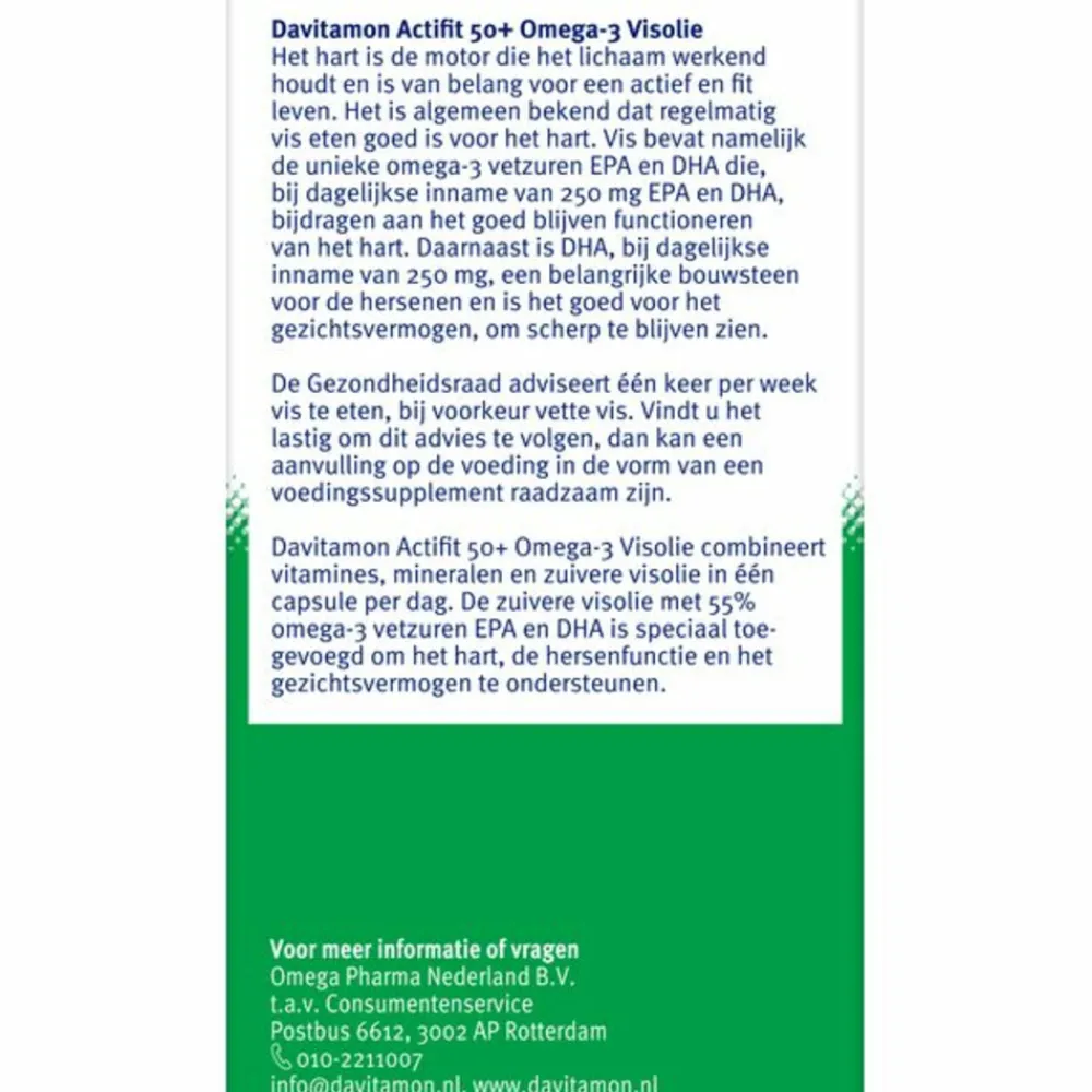 Clearance Actifit 50+ Omega-3 Visolie 90 capsules Vitaminen 50+