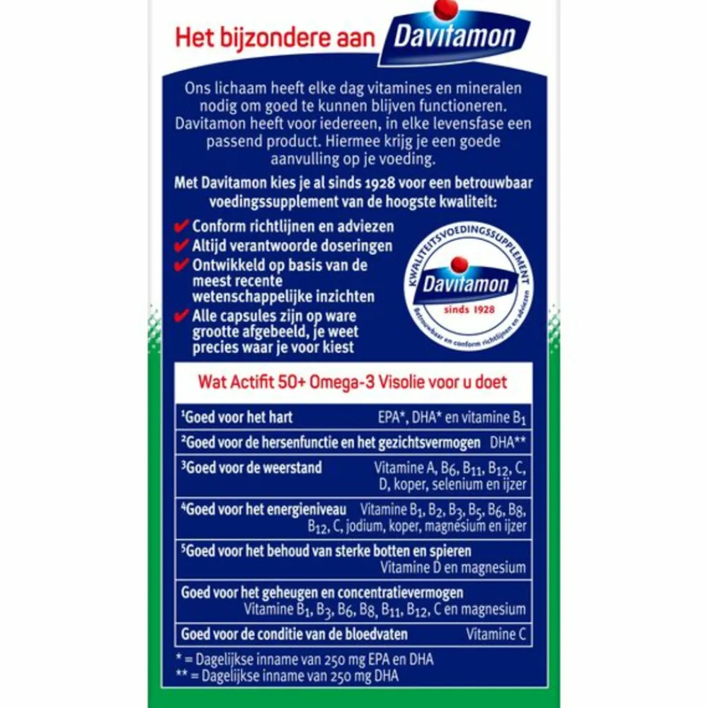 Clearance Actifit 50+ Omega-3 Visolie 90 capsules Vitaminen 50+