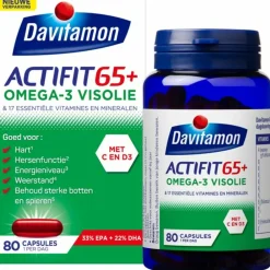 Actifit 65+ Omega-3 Visolie 80 capsules^Davitamon Discount