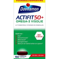 Vitaminen 50+<Davitamon Actifit 50+ Omega-3 Visolie 150 capsules