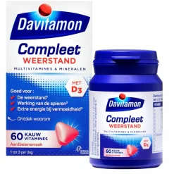 Discount Compleet Weerstand Kauwvitamines Aardbei 60 kauwtabletten Multi Vitaminen En Mineralen