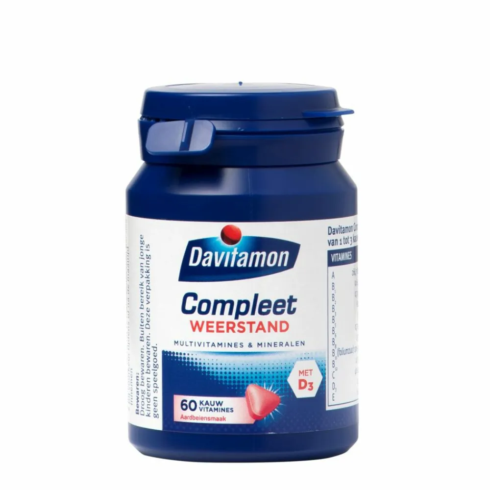 Discount Compleet Weerstand Kauwvitamines Aardbei 60 kauwtabletten Multi Vitaminen En Mineralen