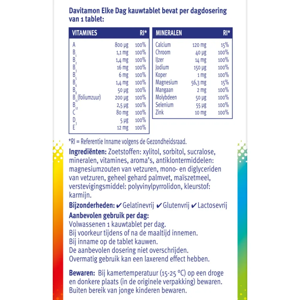 Elke Dag 60 kauwtabletten^Davitamon Discount