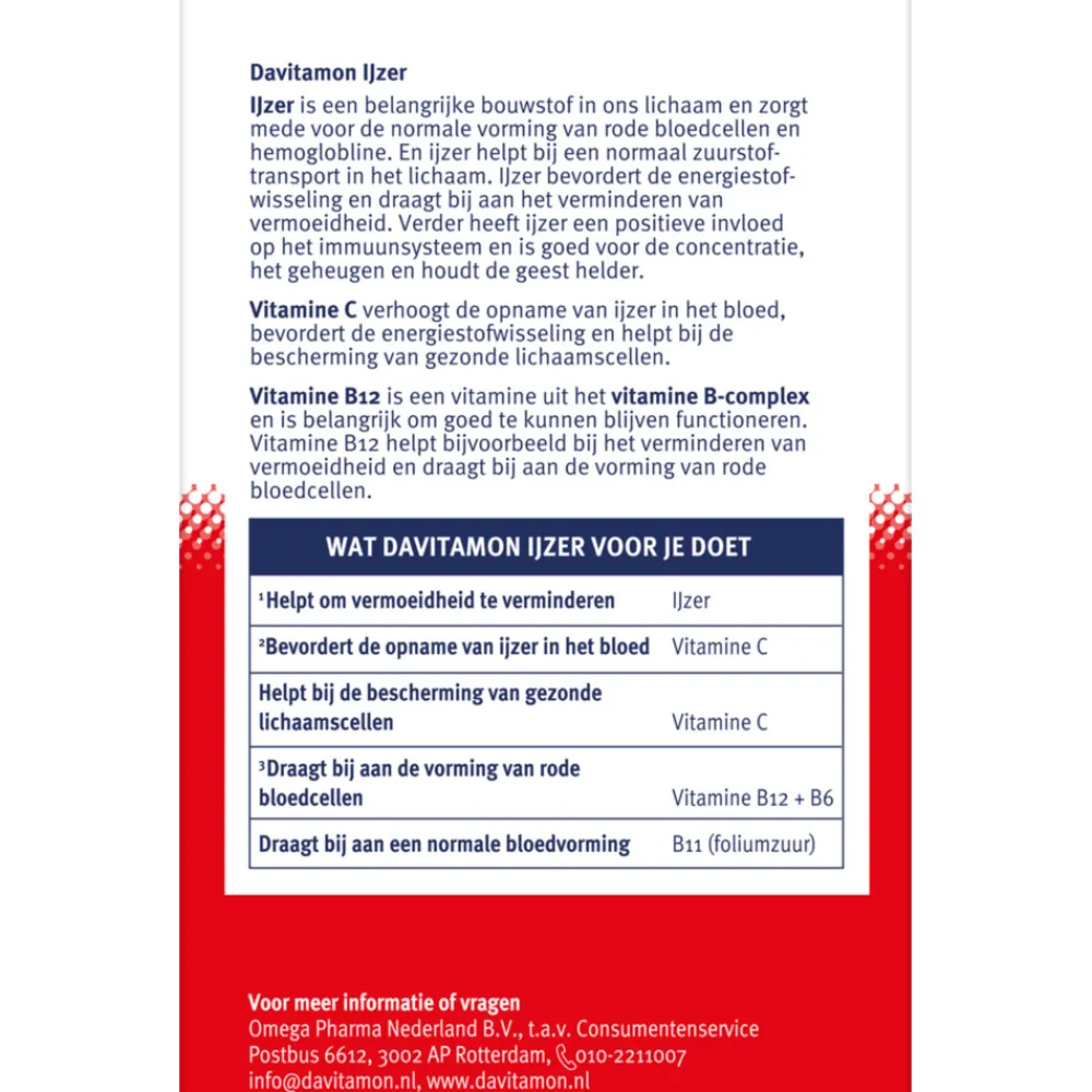 IJzer Met Vitamine B12 33 tabletten^Davitamon Clearance