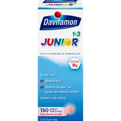 Vitaminen Kind<Davitamon Junior 1+ Multivitamines en Mineralen 150 tabletten