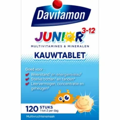 Vitaminen Kind<Davitamon Junior 3+ Multivruchten 120 kauwtabletten