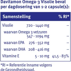 Omega-3 Visolie 60 capsules^Davitamon Clearance