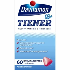 Tiener 12+ Aardbei 60 kauwtabletten^Davitamon Online