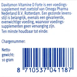 Clearance Vitamine D3 20MCG Hoog Gedoseerd 75 smelttabletten Vitaminen