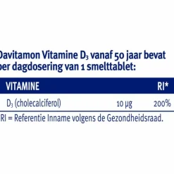 Best Vitamine D3 Vanaf 50 Jaar 130 smelttabletten Vitaminen 50+