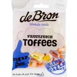 Snoep<De bron Suikervrije Fruittoffee 90 gr