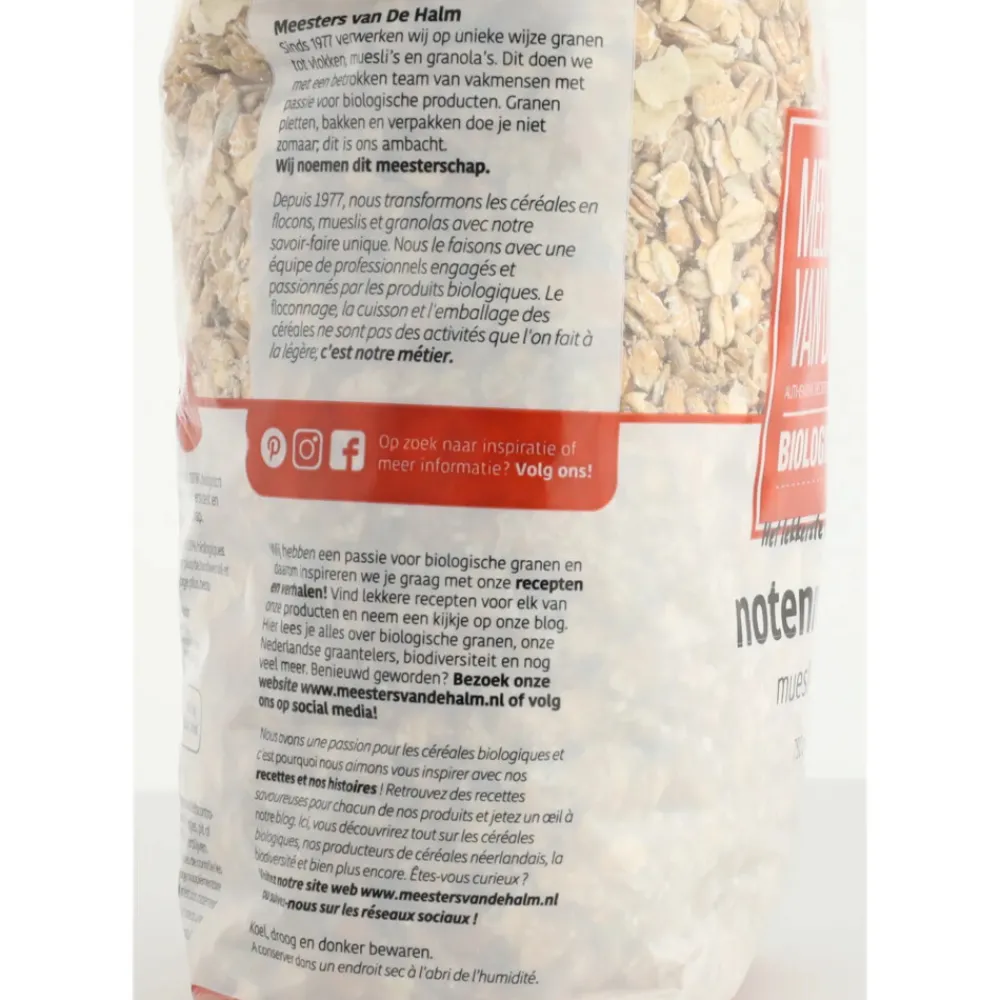 Ontbijtgranen<De halm Muesli Noten Eko 750 gr